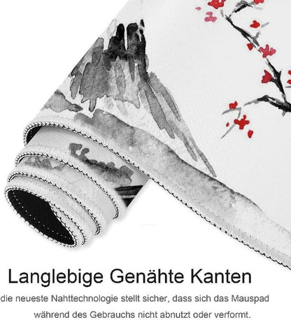 Weiß Japan Gaming Mauspad XXL 800x300mm Sakura Fuji Sonne Berg