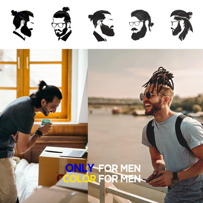 Geknotete Herren-Haargummis für Männer Kein Schaden Dutt langen Haaren