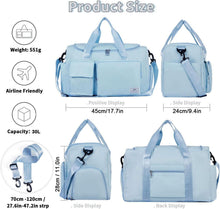 FIORETTO 35L Damen Sporttasche Faltbare Reisetasche mit