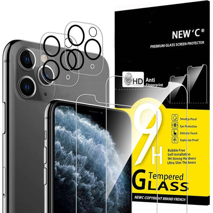 NEW'C Panzer Schutz Glas 4er Set iPhone 12 Mini Kratzfest 9H Schutzfilmpaket