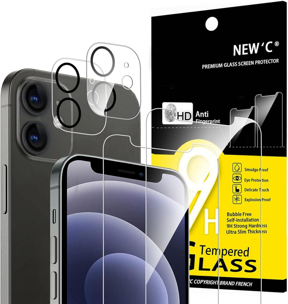 Panzer Schutzglas Set Kameraschutz iPhone 12 Mini