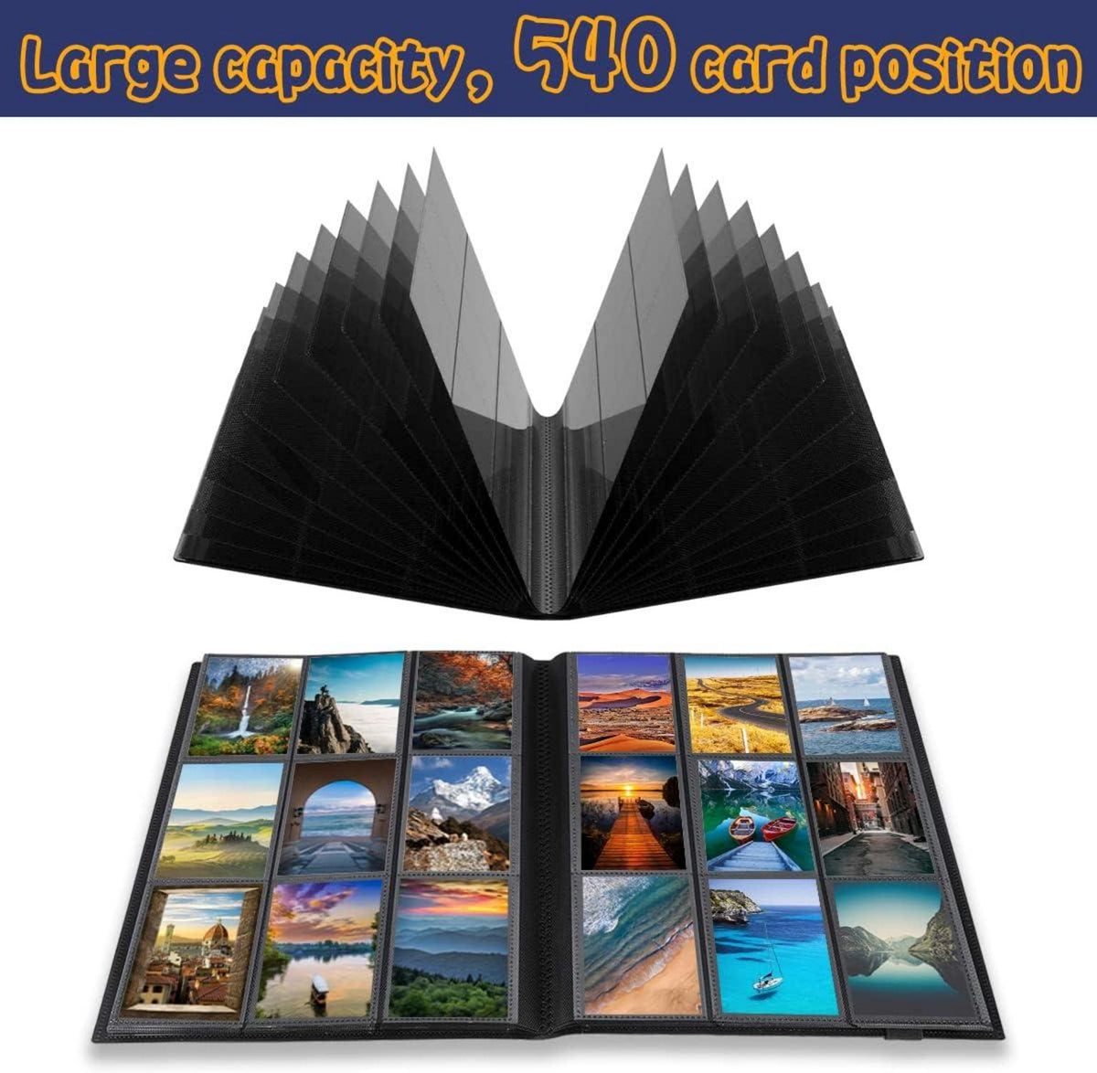 Sammelkarten-Mappe 540 Pockets Transparent Pokemon MTG Fortnite