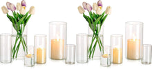 Moderne Glaszylinder Vasen Set 4er Pack Blumenvase Transparent