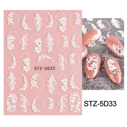 3D Nagelsticker Frühling Blume - Selbstklebende Nail Art Dekoration