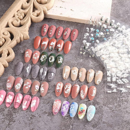 3D Nagelsticker Frühling Blume - Selbstklebende Nail Art Dekoration