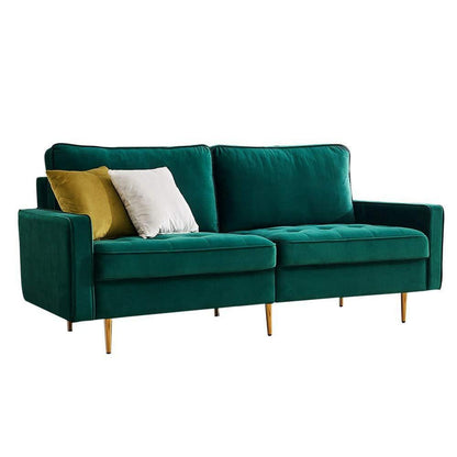 Modernes Samt Sofa 2-Sitzer Smaragdgrün – Bequem & Pflegeleicht