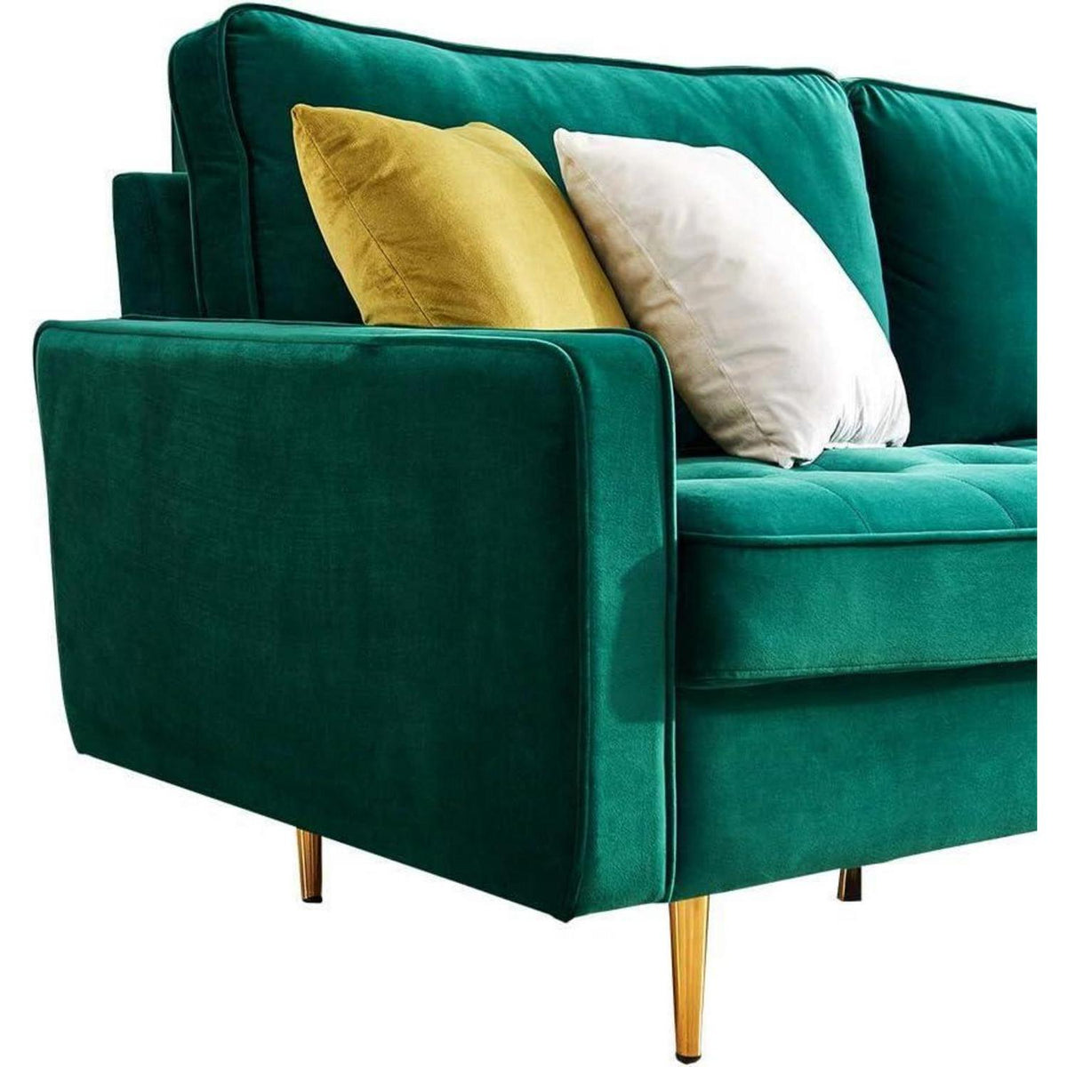Modernes Samt Sofa 2-Sitzer Smaragdgrün – Bequem & Pflegeleicht