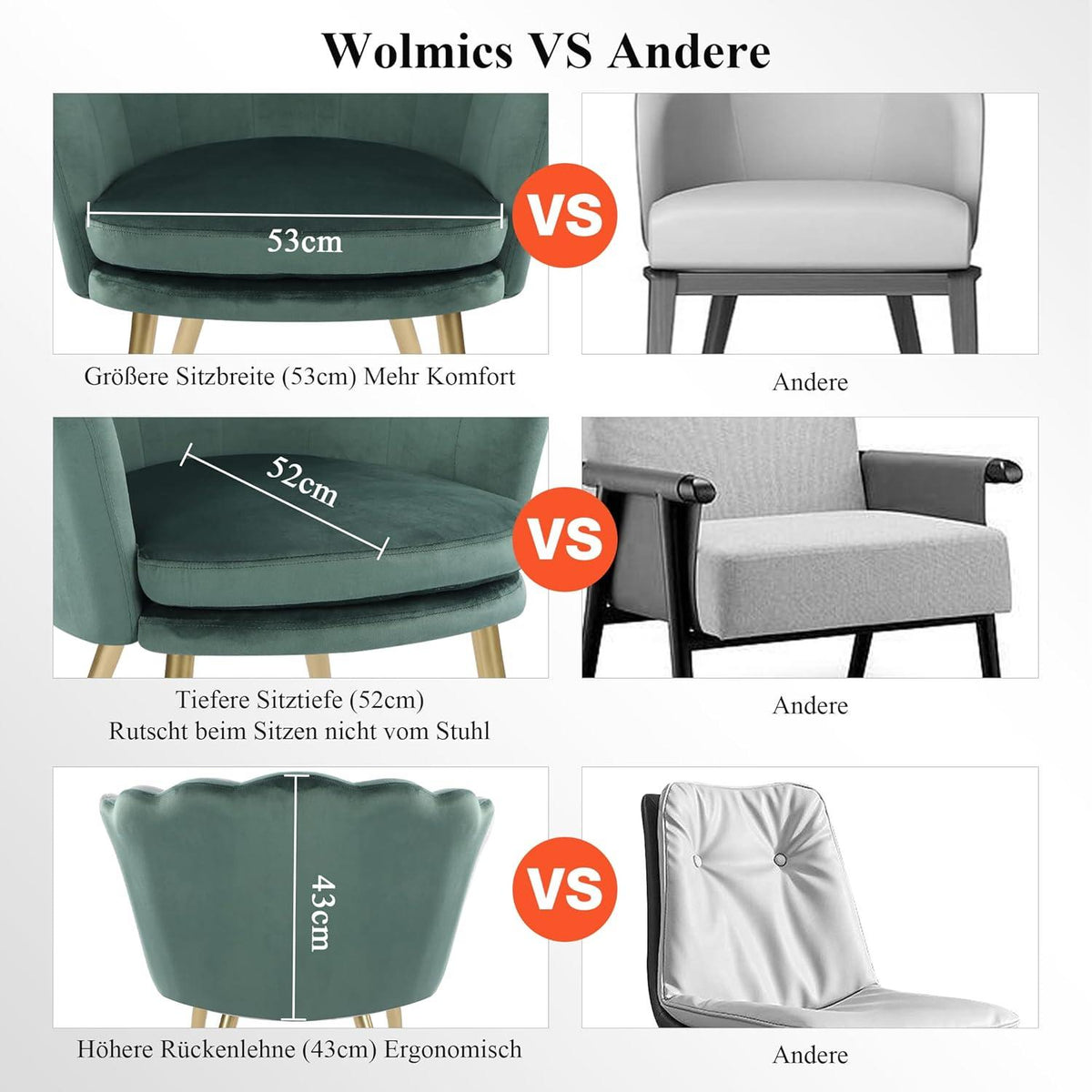 Sessel aus Samt mit Metallbeinen für Wohnzimmer Schlafzimmer