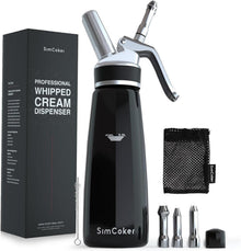 Professioneller Sahnespender Aluminium 500ml - Edelstahldüsen