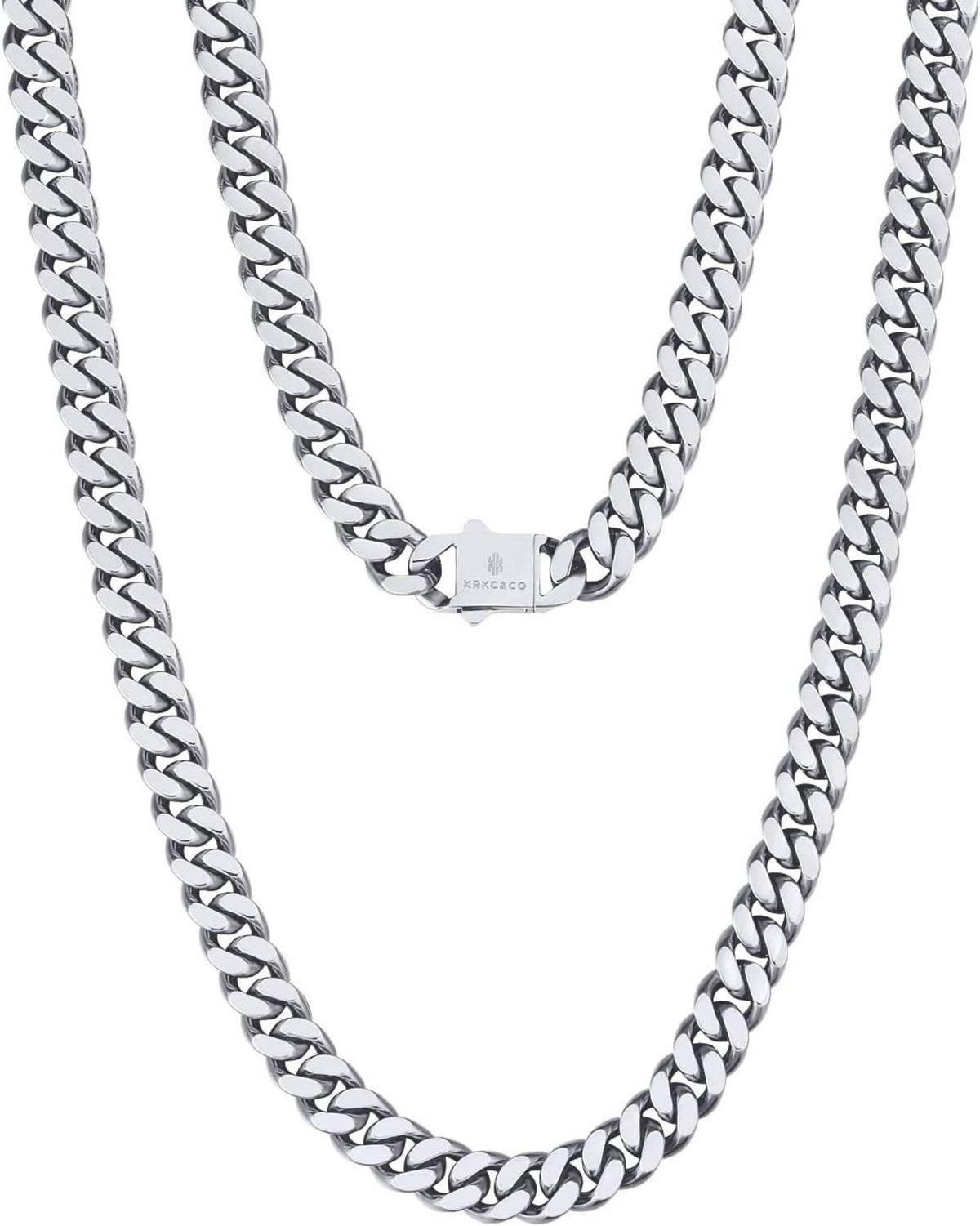 Panzerkette Herren 18K Gold Cuban Link Chain 8/12/14mm