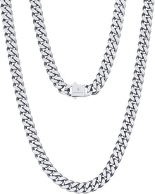 Panzerkette Herren 18K Gold Cuban Link Chain 8/12/14mm