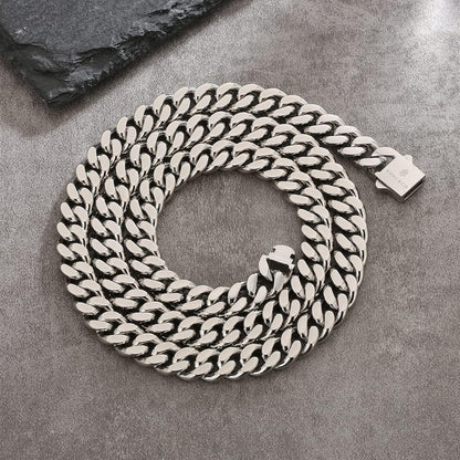 KRKC&CO Panzerkette Herren 18K Gold Cuban Link Chain 55,9cm 8mm Silber - SEO