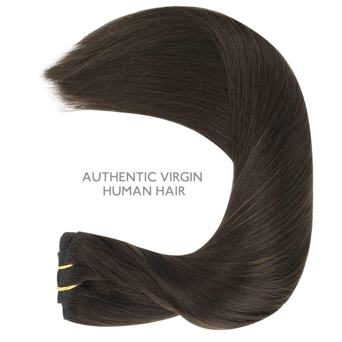 Echthaar Clip-in Extensions Dunkelbraun 55cm - 85g