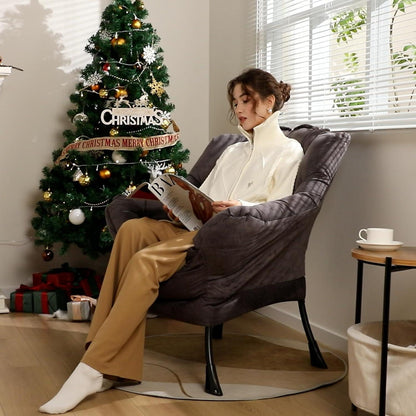Relax Ohrensessel mit Armlehnen – Grau/Braun, Schnell Aufbau