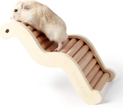Hamster Kletterleiter Holz Brücke Deko Rennmaus Mäuse Kleintiere