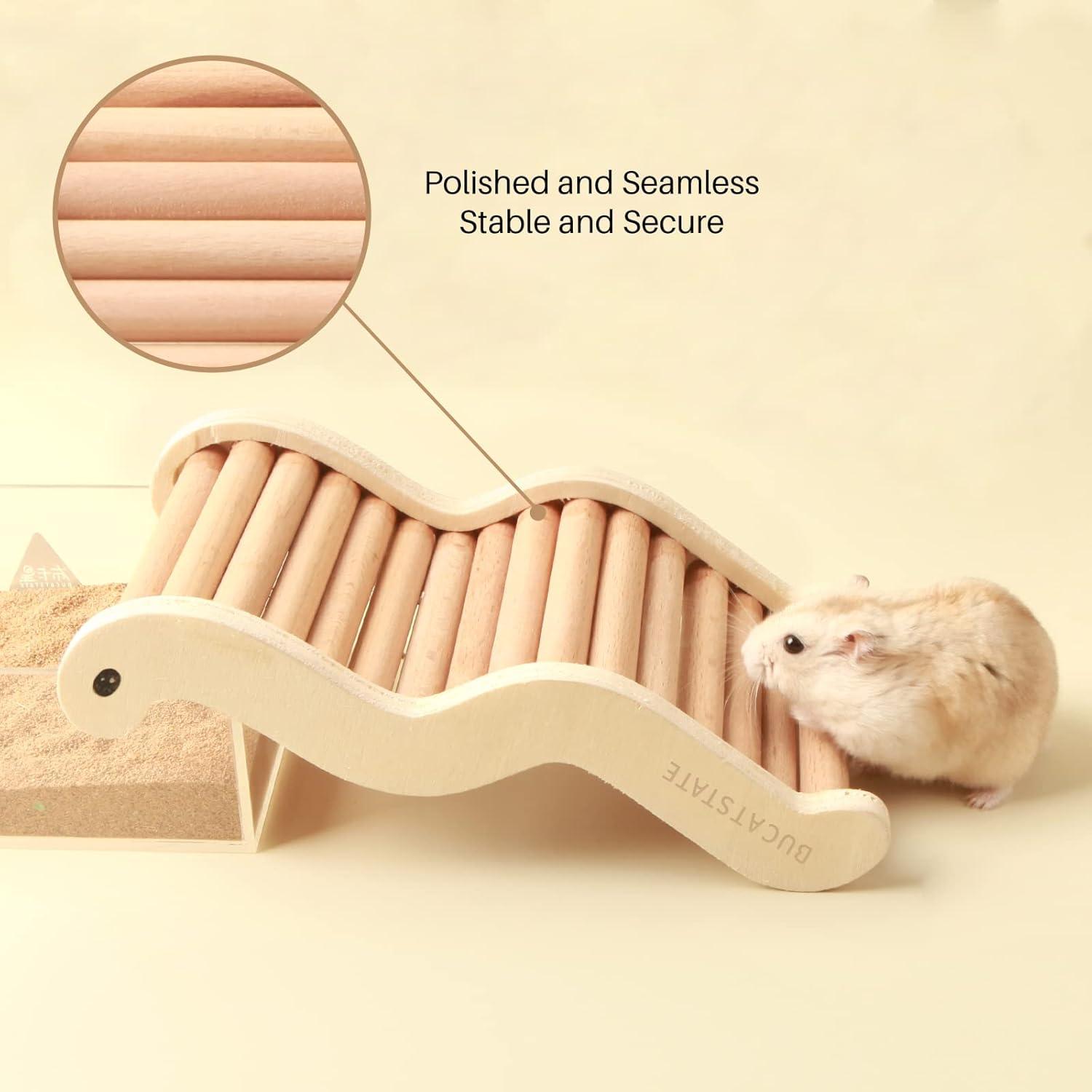 Hamster Kletterleiter Holz Brücke Deko Rennmaus Mäuse Kleintiere