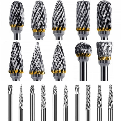 Hartmetall Frässtifte 20 Stück Doppelschnitt 3mm Schaft
