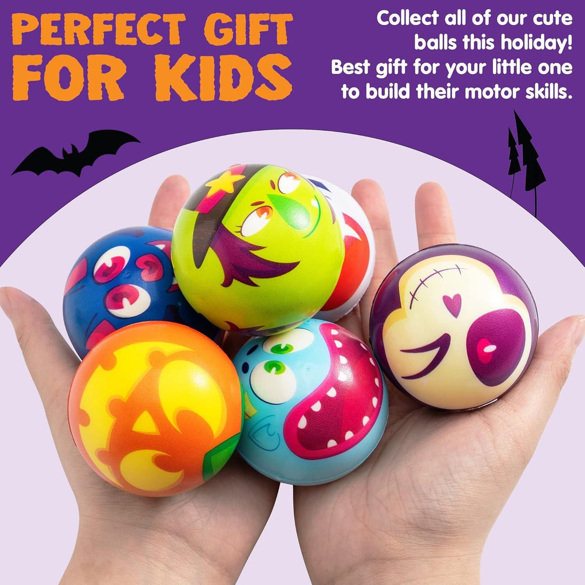 24 Stück Halloween Stressbälle Squishy Spielzeug Set