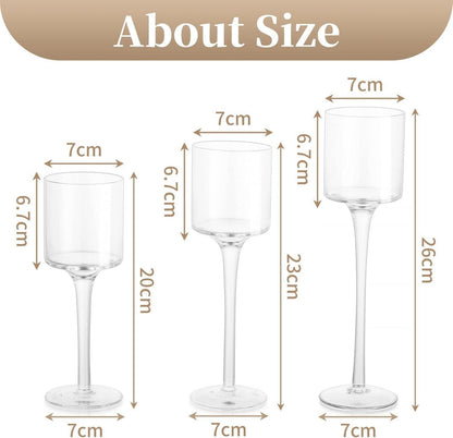 Elegante Glas Teelichthalter für Hochzeit Party Deko 6er Set
