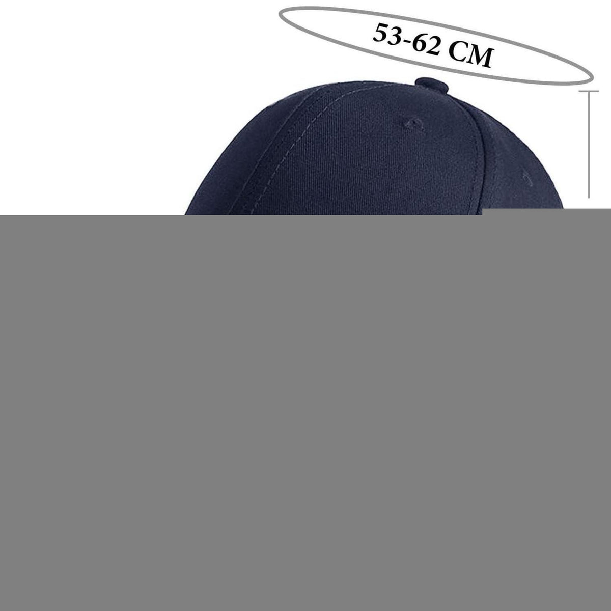 Baumwoll Baseball Cap Verstellbar Blau