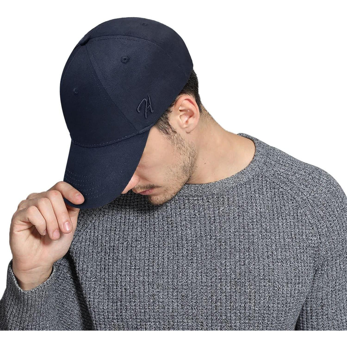 Baumwoll Baseball Cap Verstellbar Blau