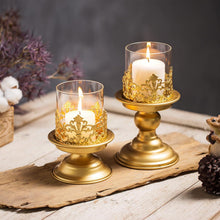 Moderne Goldene Kerzenständer Set für Tischdekoration