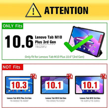 Schwarze PU Leder Hülle für Lenovo Tab M10 Plus 10,6 Zoll