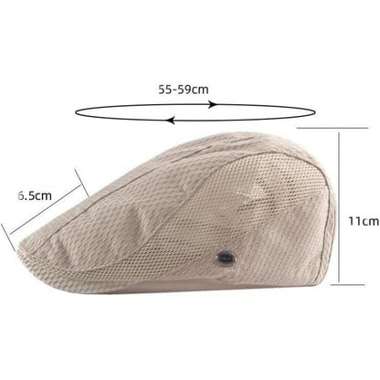 Schiebermütze Herren Damen Sommerhut atmungsaktiv Blau 55-59cm