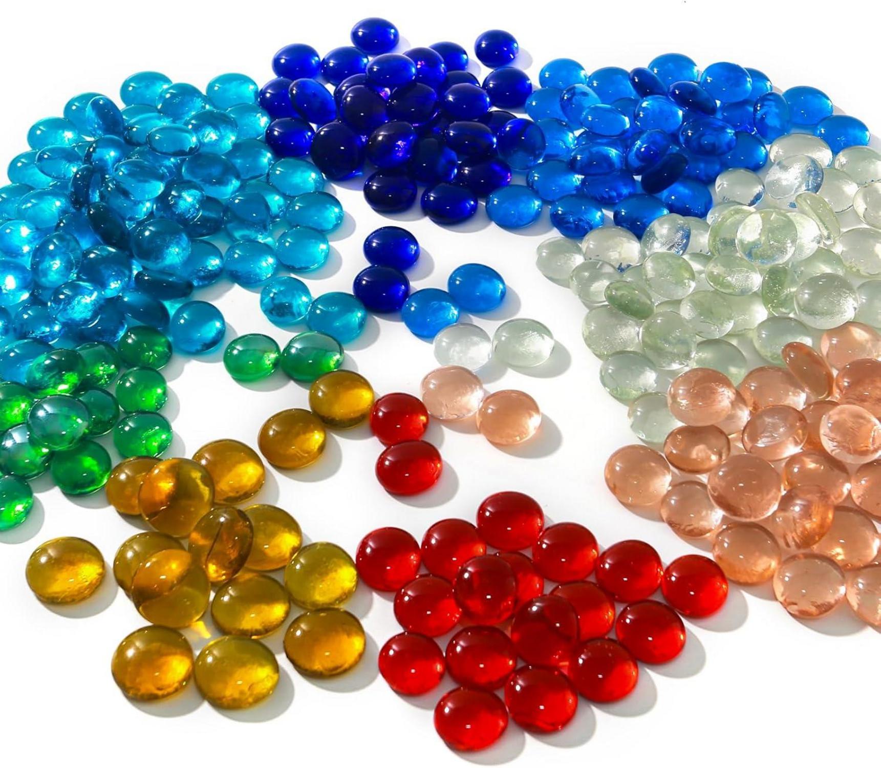 Bunte Glasnuggets 1800g Deko Glassteine Mosaiksteine 1,5-2cm