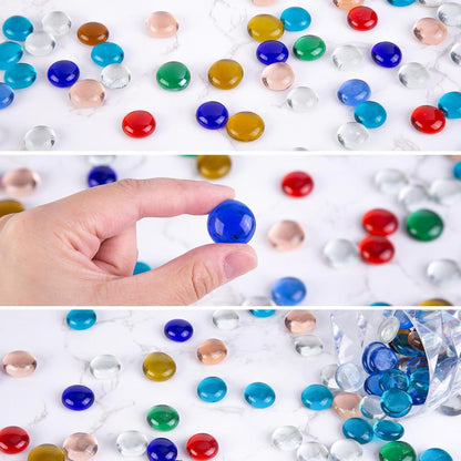 Glasnuggets bunt 1800g Deko Glassteine Muggelsteine Mosaiksteine 420 Stück