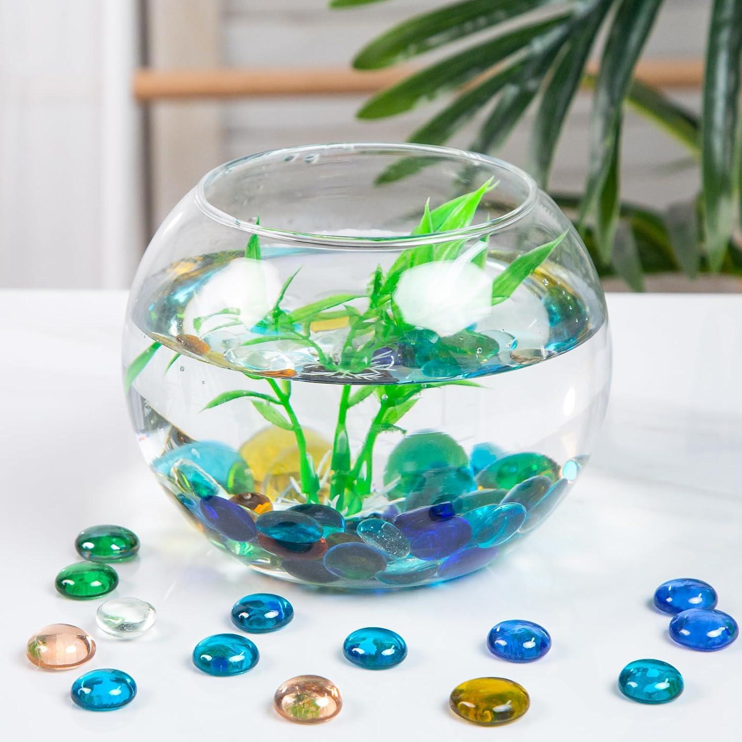 Bunte Glasnuggets 1800g Deko Aquarium Basteln 1,5-2cm 420 Stück