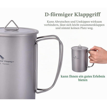 Titan Becher & Flasche Set 600ml + 1050ml Outdoor Camping