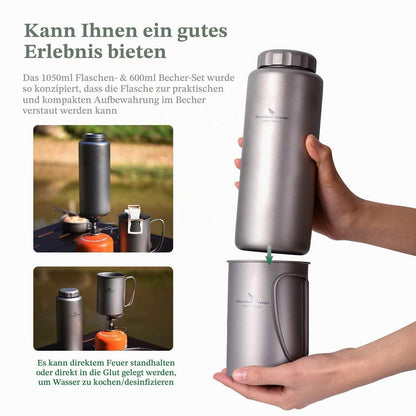 Titan Becher & Flasche Set 600ml + 1050ml Outdoor Camping