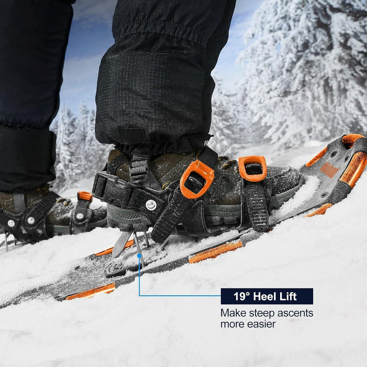 Schneeschuhe Set 4 IN 1 mit Stöcken & Gamaschen – Größe S (21 Inch)