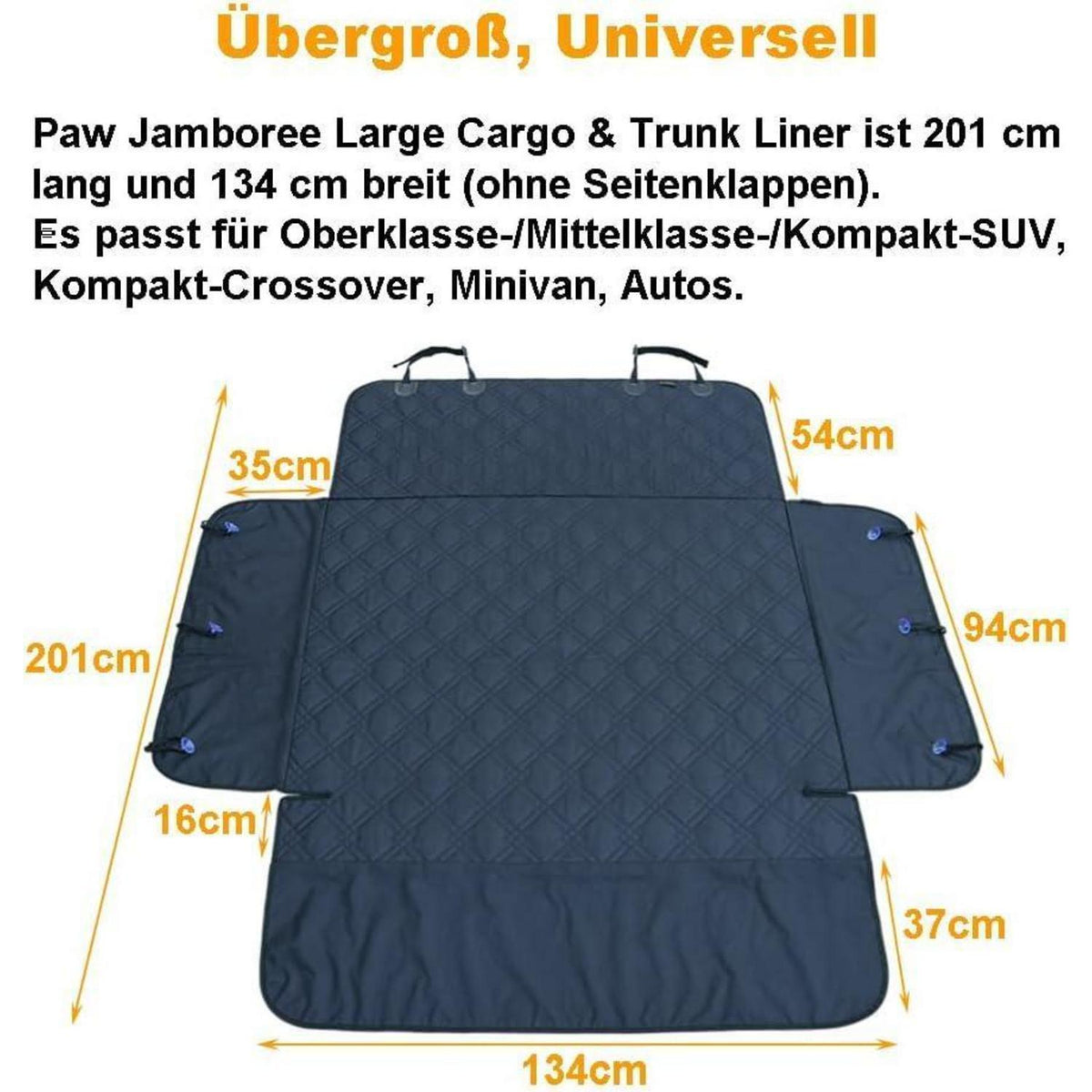 Hund Kofferraum Schutzmatte – Wasserdicht & Rutschfest 201x134cm