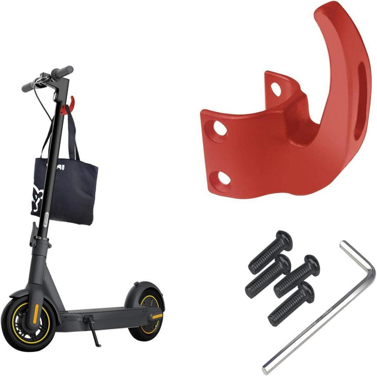 Haken Ninebot Max G30 Elektroroller Zubehör Rot 20kg