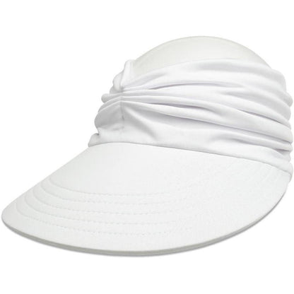 Damen Sonnenhut Visor - UV-Schutz für Strand & Sport, Weiß
