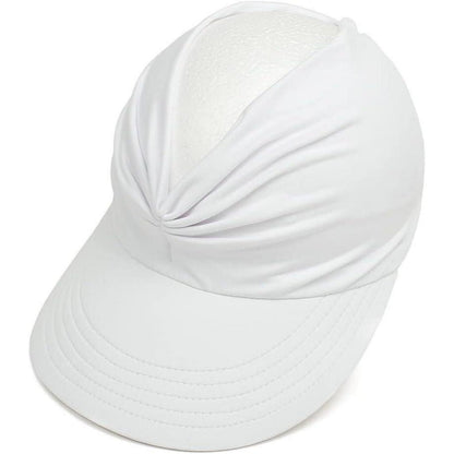 Damen Sonnenhut Visor - UV-Schutz für Strand & Sport, Weiß
