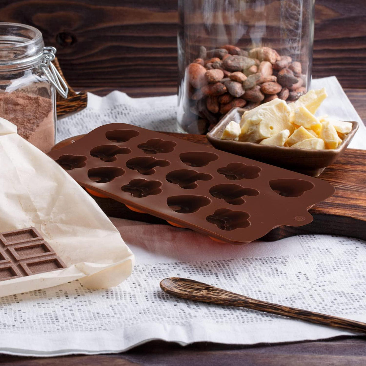 Silikon Pralinenformen Set – 6er Pack für Schokolade & Co.