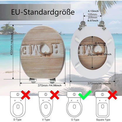 WC-Sitz mit Absenkautomatik, antibakteriell, MDF, universell passend