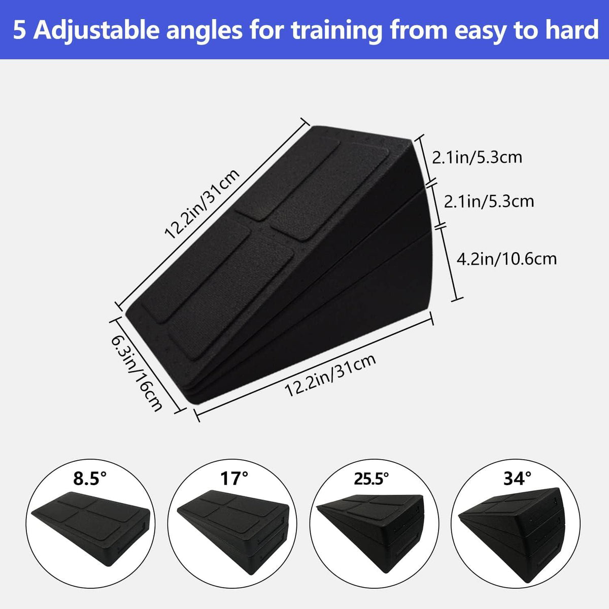 Topfinder Wadendehner Slant Board + 2x Squat Blocks Yoga