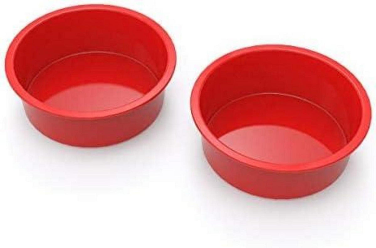Silikon Backform Rund 15 cm Antihaft Schichtkuchen Käsekuchen 2 Stück