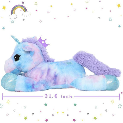 XXL Einhorn Plüschtier 80cm - Weiches Kuscheltier für Mädchen