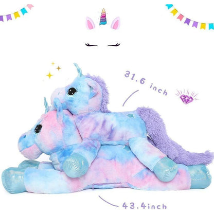 XXL Einhorn Plüschtier 80cm - Weiches Kuscheltier für Mädchen