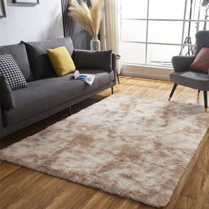Weicher Hochflor Shaggy Teppich 80x150 cm Khaki
