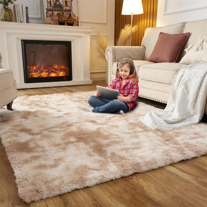 Weicher Hochflor Shaggy Teppich 80x150 cm Khaki