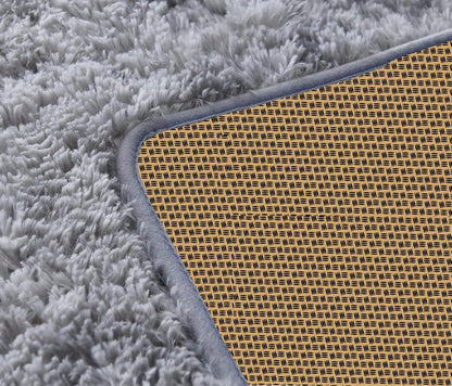 Hochflor Teppich ROHATIM Shaggy Soft Area Rug 200x300cm Hellgrau