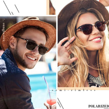 LINVO Polarisierte Retro Sonnenbrille Herren Damen UV400