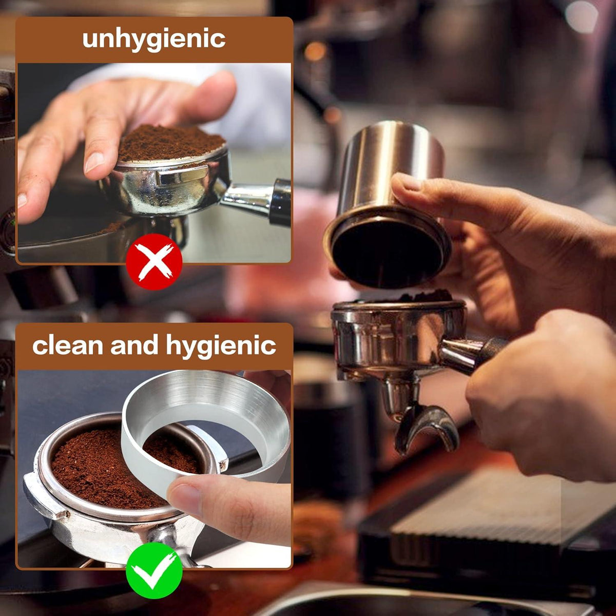 Dosierring 51mm Espresso Zubehör Aluminium Siebträger Trichter