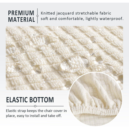 Stuhlhussen 6er-Set Stretch Spandex Cremeweiß